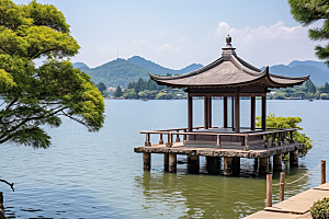杭州城市风光旅游地标摄影图