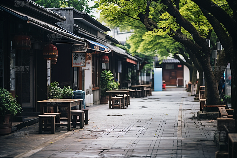 杭州城市风光南宋古都景色摄影图