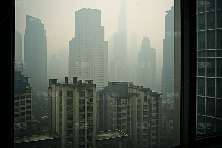 杭州城市风光风景都市摄影图