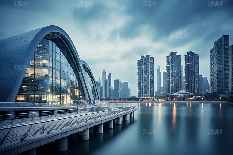 杭州城市风光景色风景摄影图