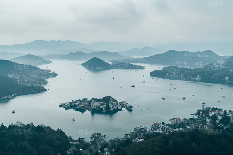 杭州城市风光旅行高清摄影图