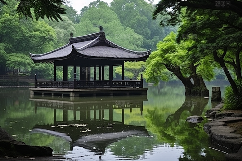 杭州城市风光南宋古都旅游摄影图
