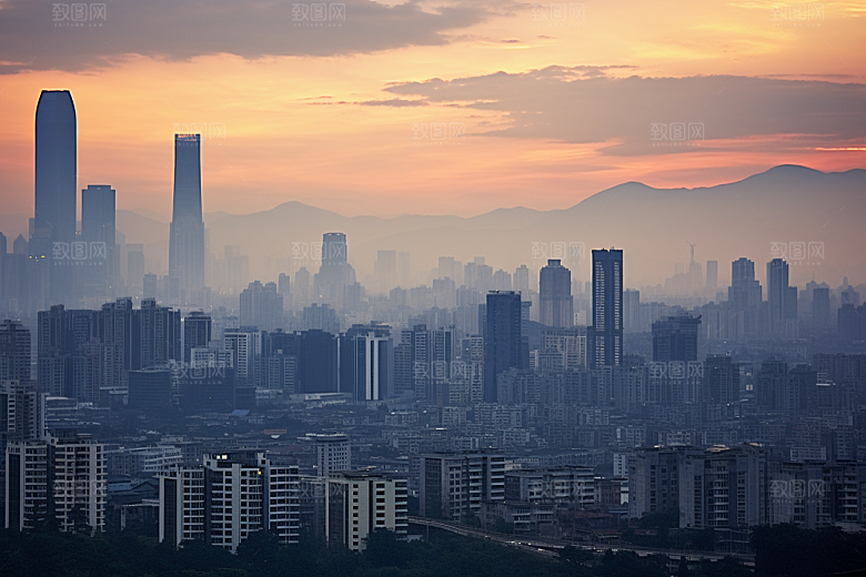 杭州城市风光地标旅游摄影图