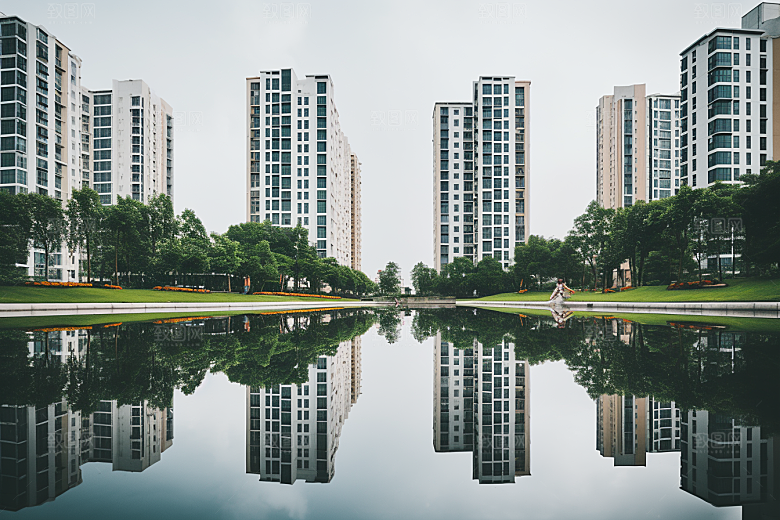 杭州城市风光景点地标摄影图