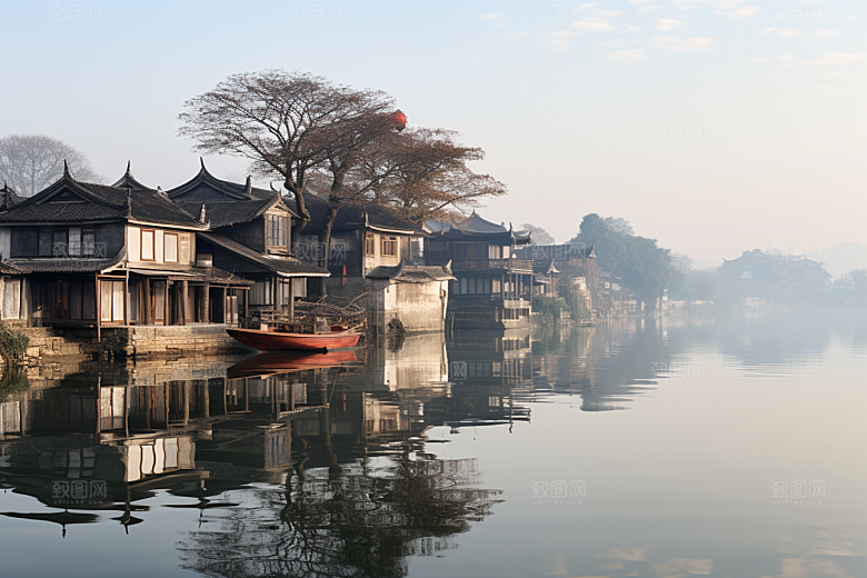杭州城市风光江南风景摄影图