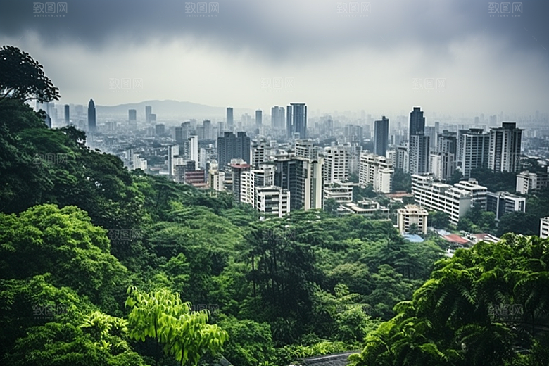 杭州城市风光景点江南摄影图