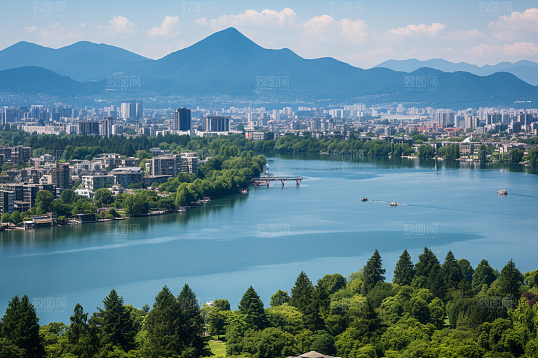 杭州城市风光高清旅行摄影图