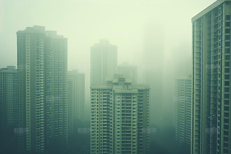 杭州城市风光高清景色摄影图