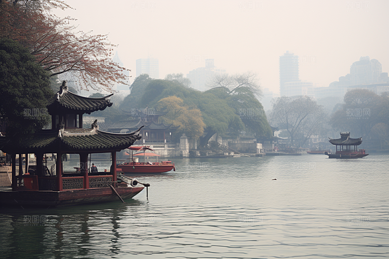 杭州城市风光南宋古都旅游摄影图