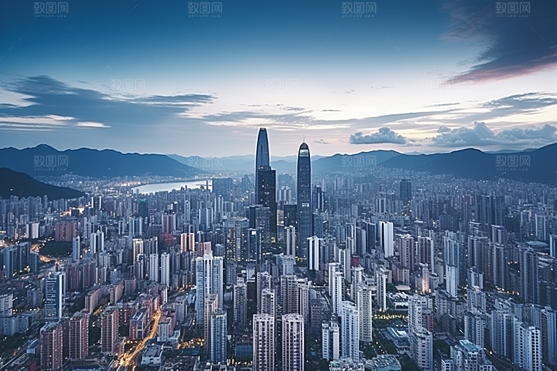 杭州城市风光景点景色摄影图