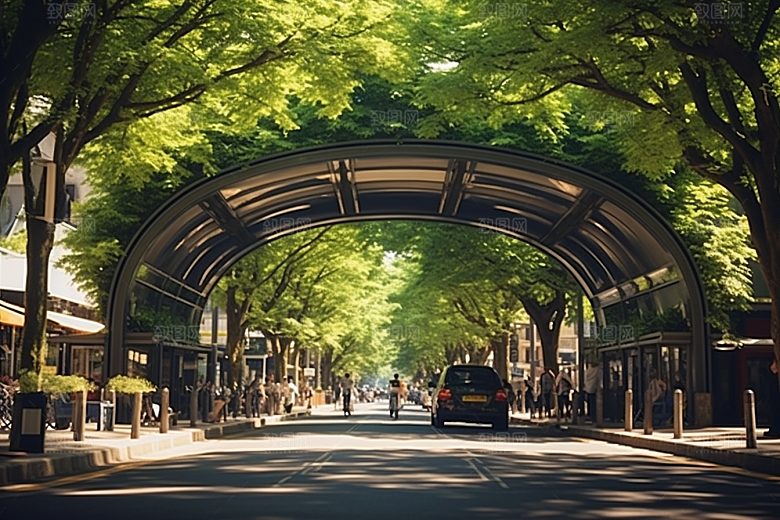杭州城市风光地标南宋古都摄影图