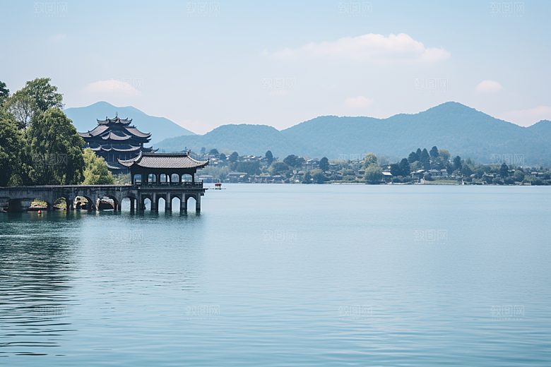 杭州城市风光风景旅行摄影图