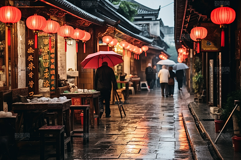 杭州城市风光地标旅行摄影图