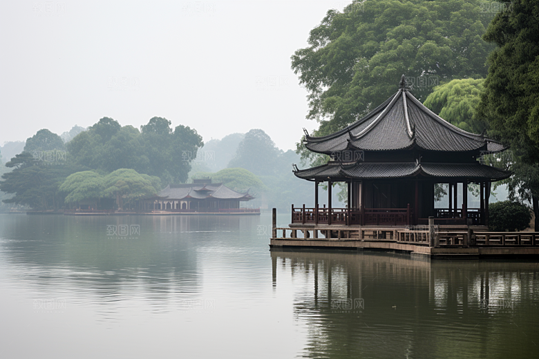 杭州城市风光江南风景摄影图