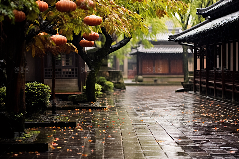 杭州城市风光都市景点摄影图