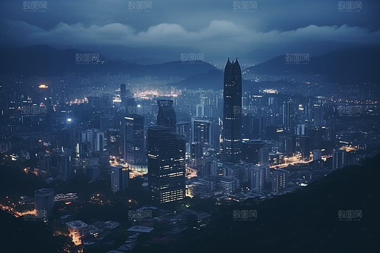 杭州城市风光高清旅行摄影图