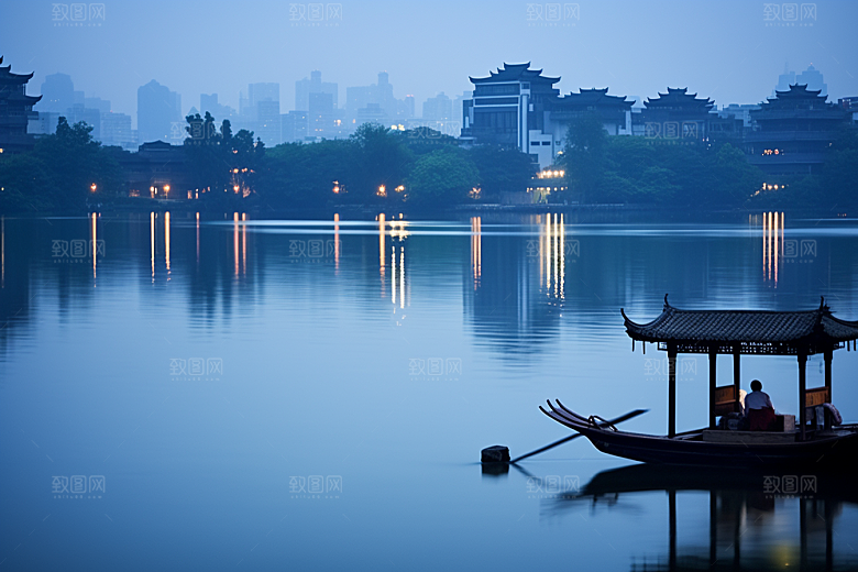 杭州城市风光南宋古都旅行摄影图