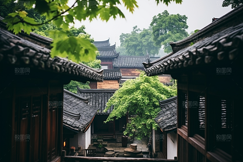 杭州城市风光景点江南摄影图