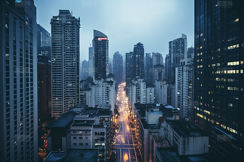 杭州城市风光高清都市摄影图