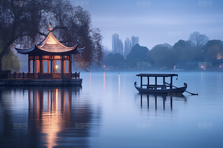 杭州城市风光风景景色摄影图