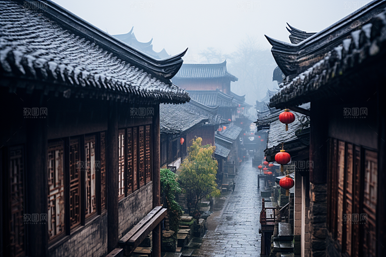 杭州城市风光景点都市摄影图