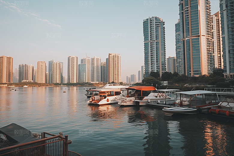 杭州城市风光都市旅游摄影图