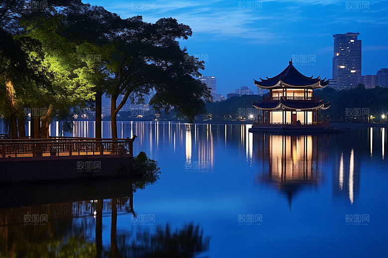 杭州城市风光国内游旅游摄影图