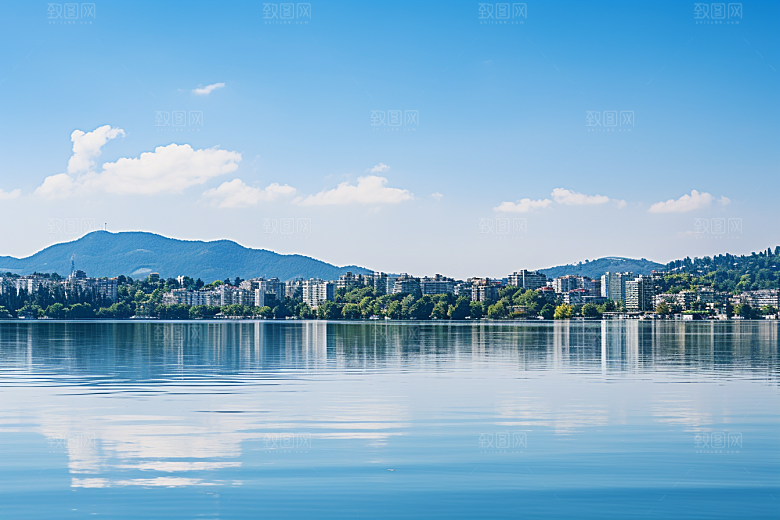 杭州城市风光江南旅行摄影图