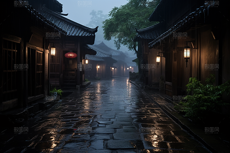 杭州城市风光地标江南摄影图