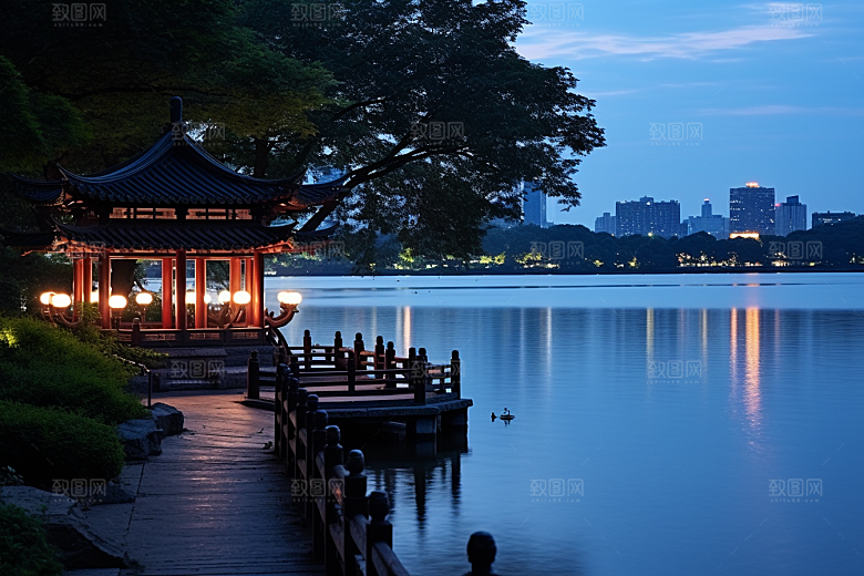 杭州城市风光旅行南宋古都摄影图