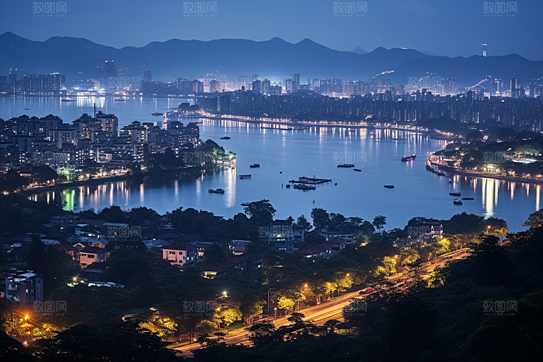 杭州城市风光风景江南摄影图
