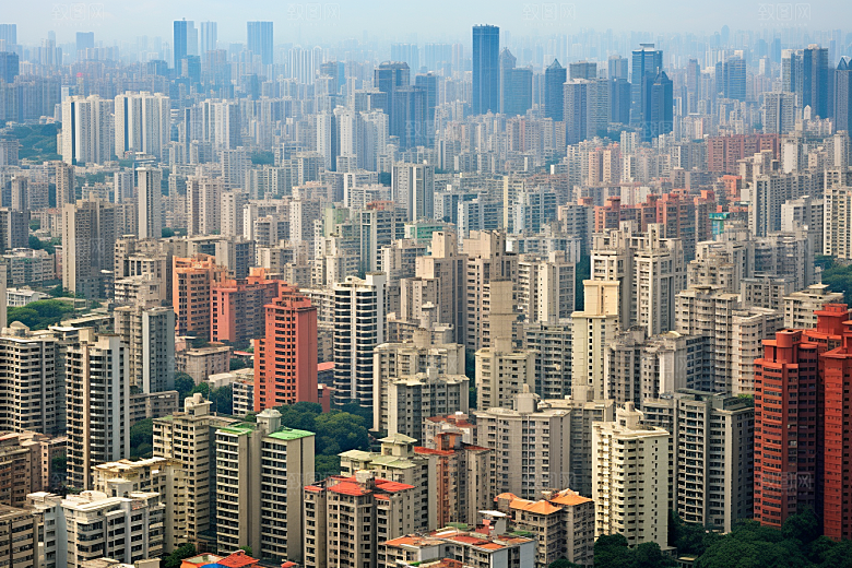 杭州城市风光景色都市摄影图