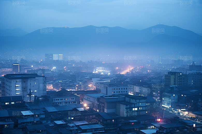 杭州城市风光景色高清摄影图