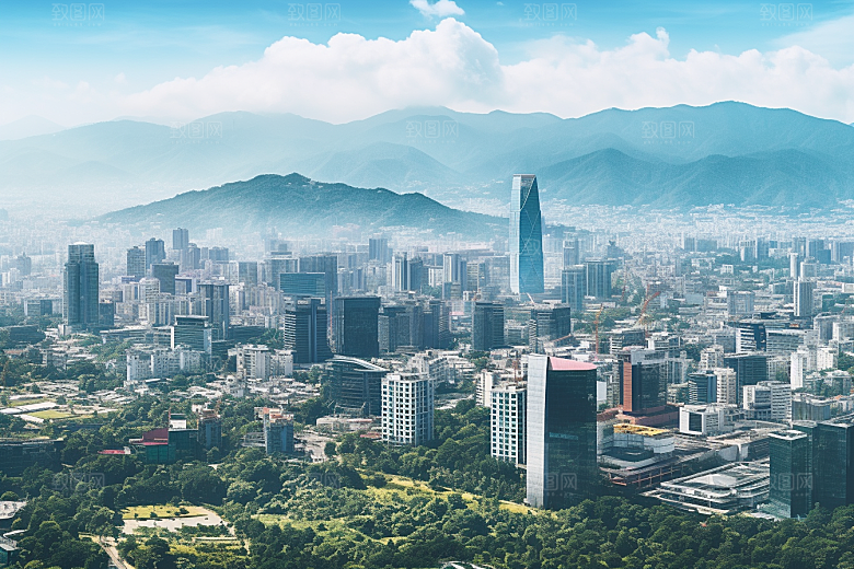 杭州城市风光旅行景色摄影图