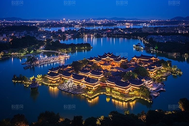 杭州城市风光国内游江南摄影图