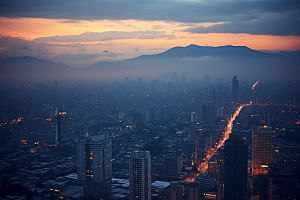 杭州城市风光风景景色摄影图