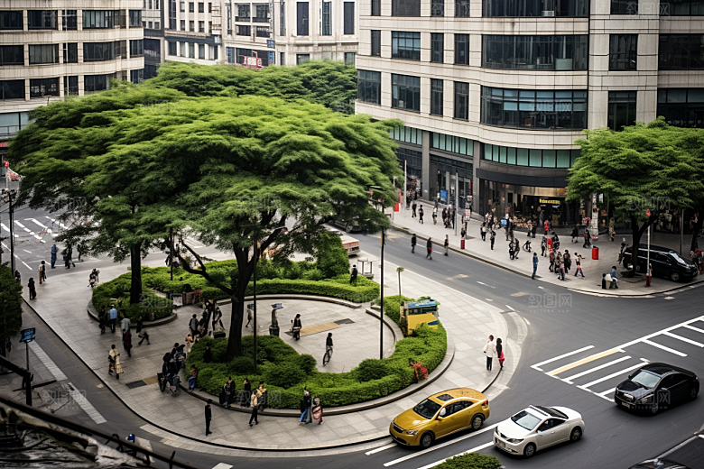 杭州城市风光旅行都市摄影图