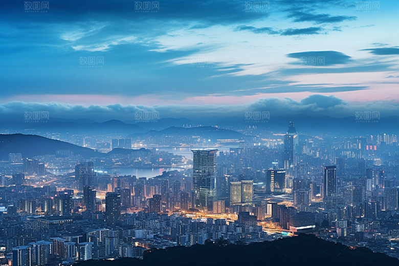 杭州城市风光景色旅行摄影图