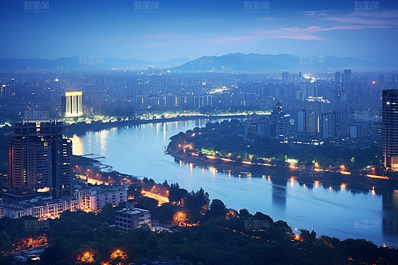 杭州城市风光景点南宋古都摄影图