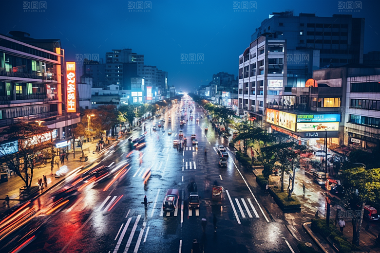 杭州城市风光景色地标摄影图