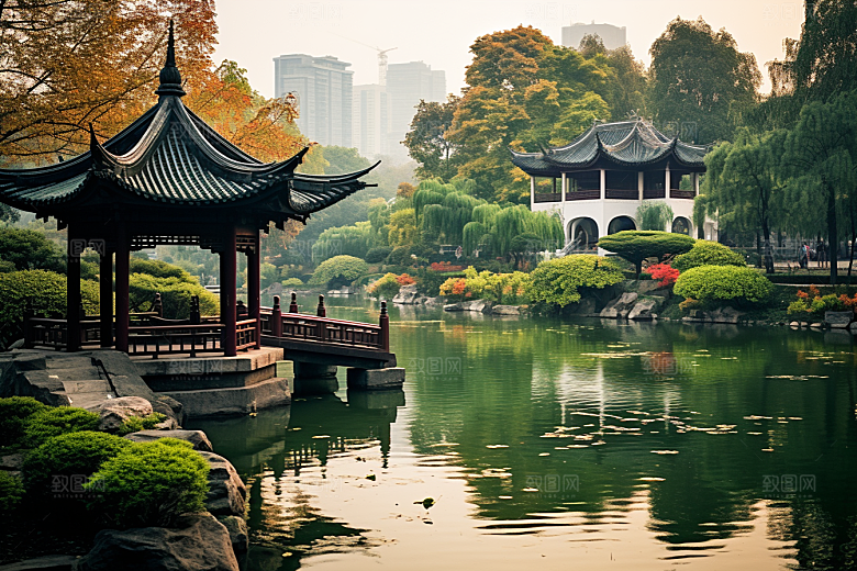 杭州城市风光南宋古都旅游摄影图