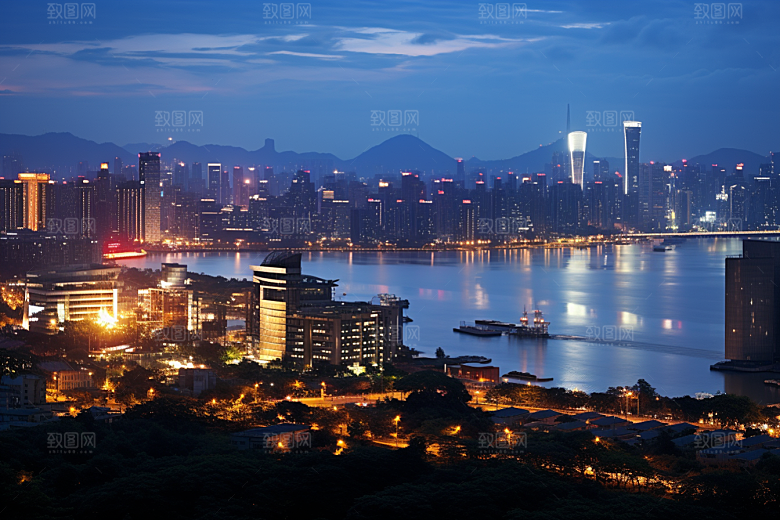 杭州城市风光都市旅行摄影图