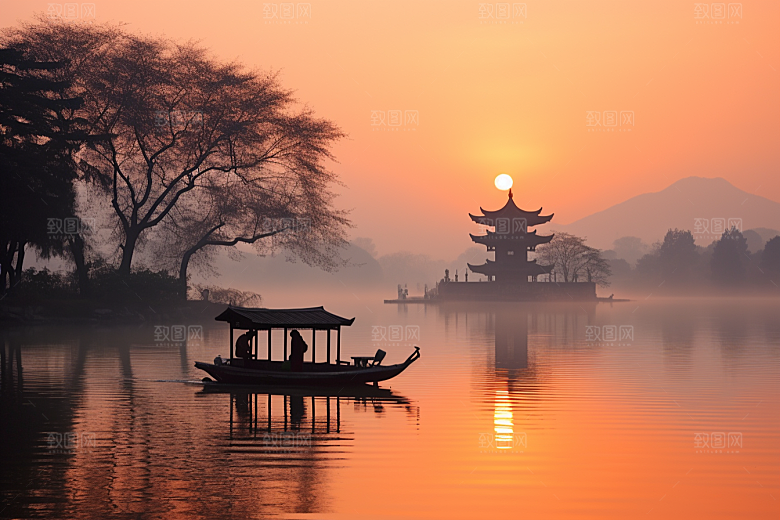 杭州城市风光景点高清摄影图