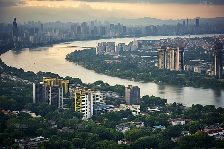 杭州城市风光景点高清摄影图