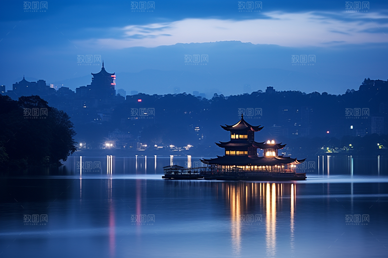杭州城市风光南宋古都江南摄影图