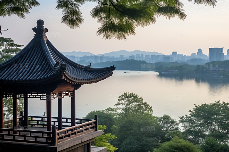杭州城市风光旅游风景摄影图