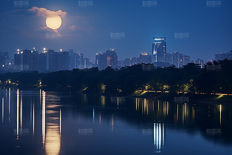 杭州城市风光都市高清摄影图