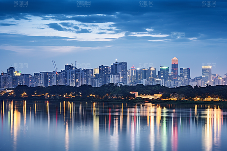 杭州城市风光高清风景摄影图