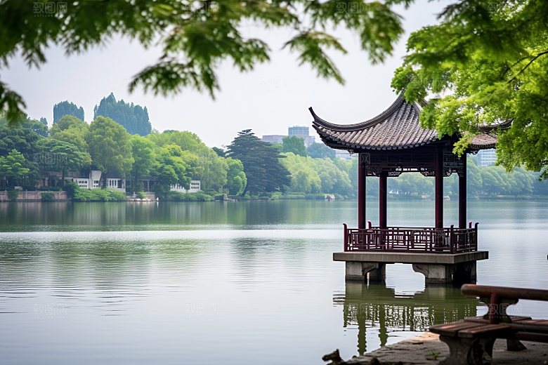 杭州城市风光景色高清摄影图