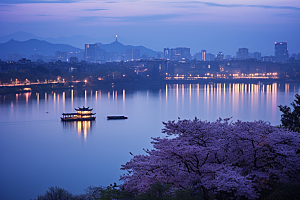 杭州城市风光南宋古都景色摄影图